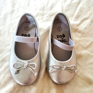 Toddler Girls Silver Flat Shoes